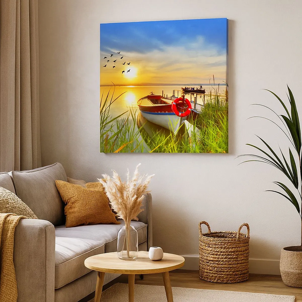 Quadro em tela - Os corvos-marinhos já estão de saída - 30x30 cm