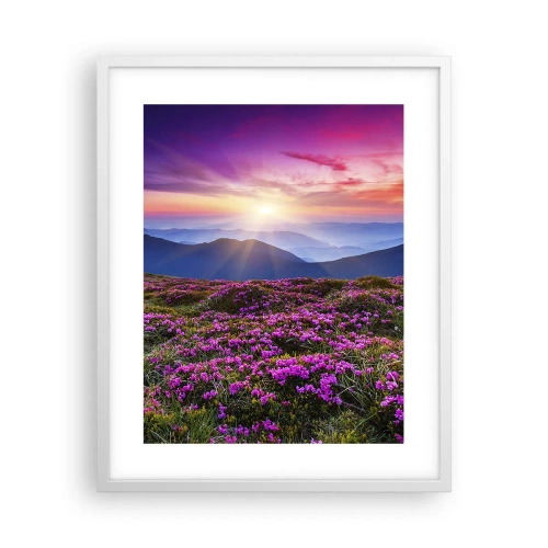 Pôster em moldura branca - Campo cheiroso - 40x50 cm