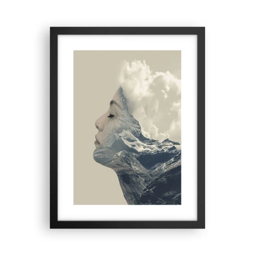 Pôster com moldura preta - A beleza dos elementos da natureza - 30x40 cm