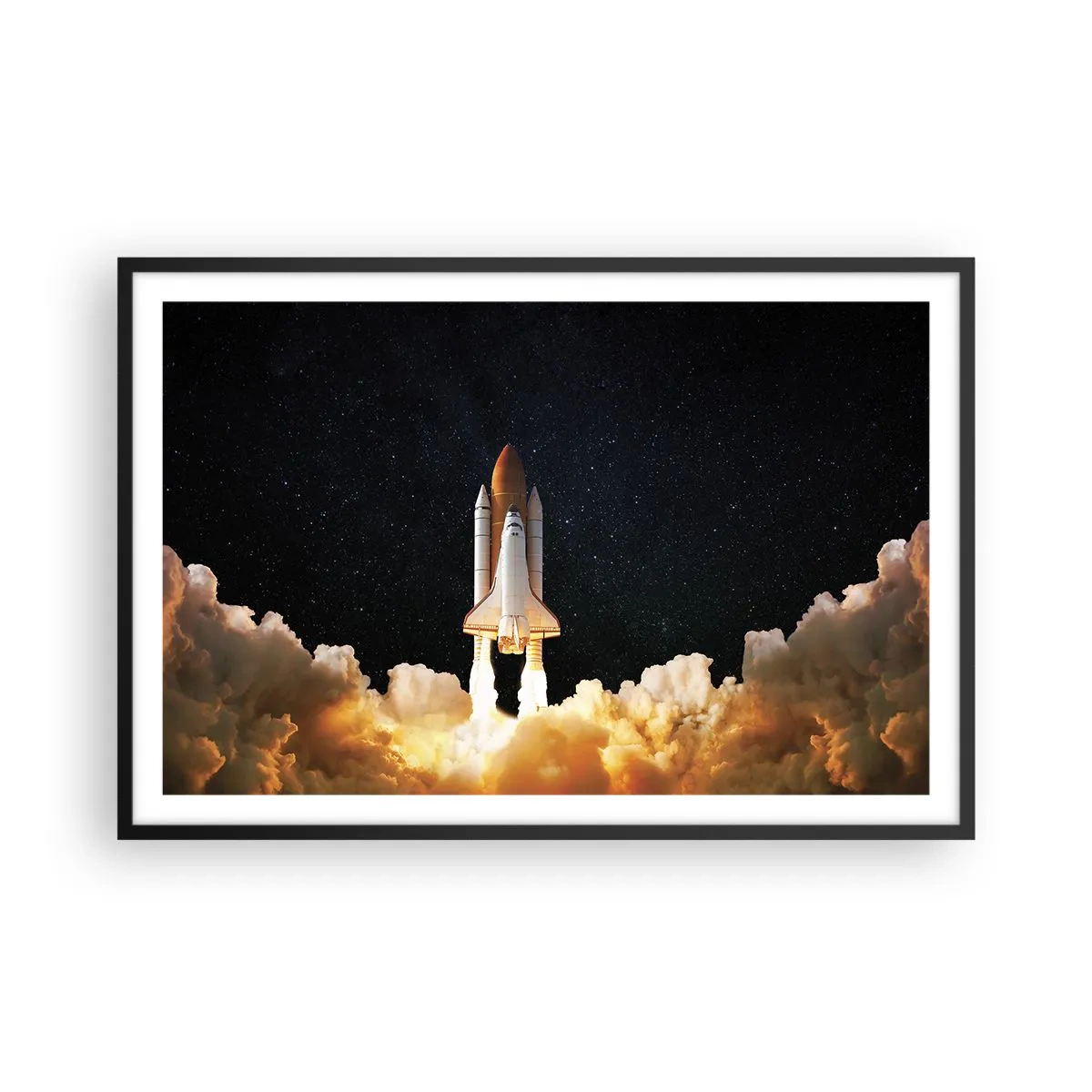 Pôster com moldura preta - Ad astra! - 91x61 cm
