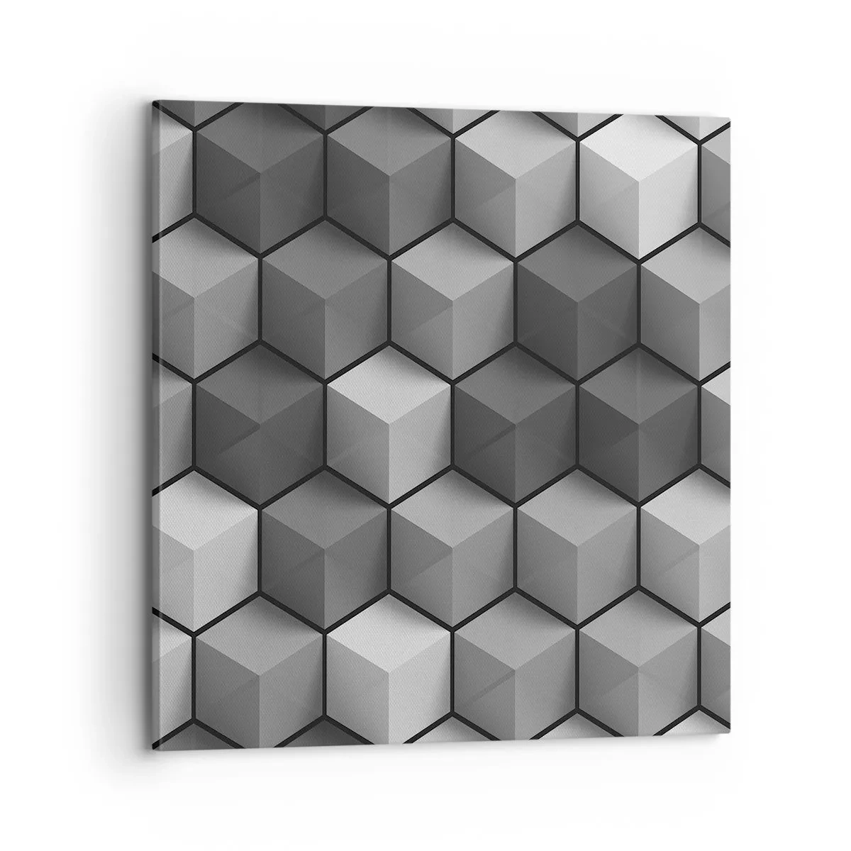 Quadro em tela - Quebra-cabeça cubista - 70x70 cm