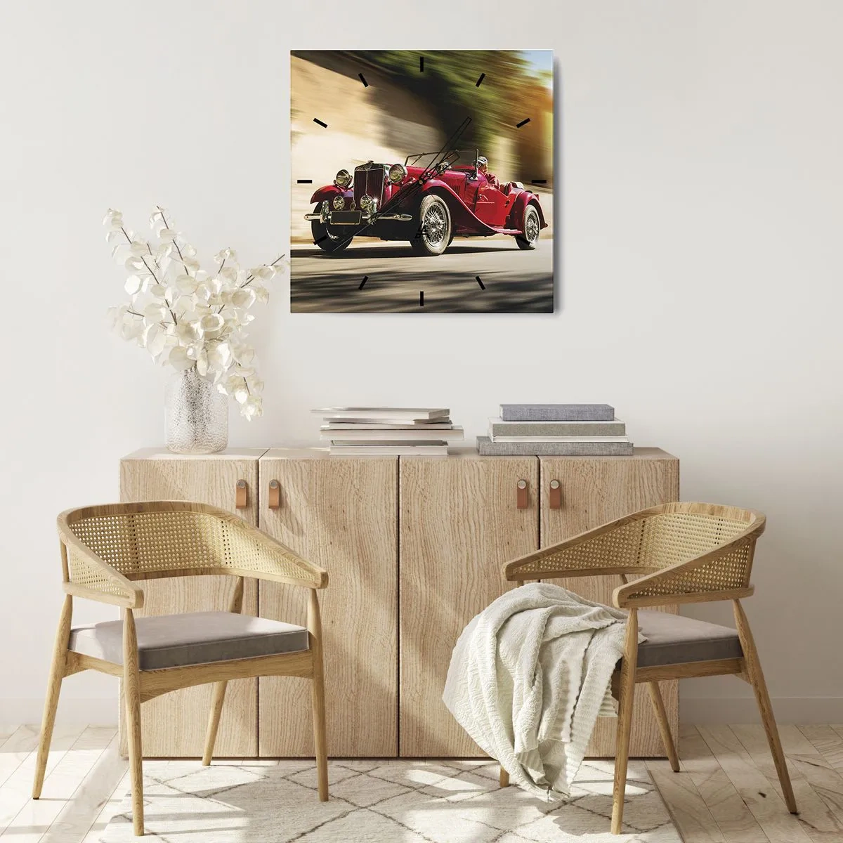 Relógio de parede - Relógio em vidro - Mais bonita que a Vitória de Samotrácia - 30x30 cm