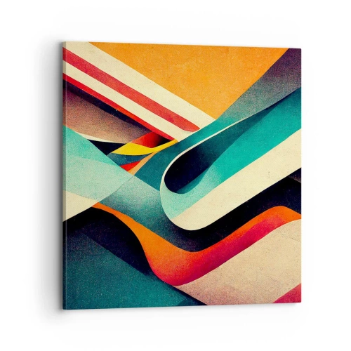 Quadro em tela - Composição intensa - 70x70 cm