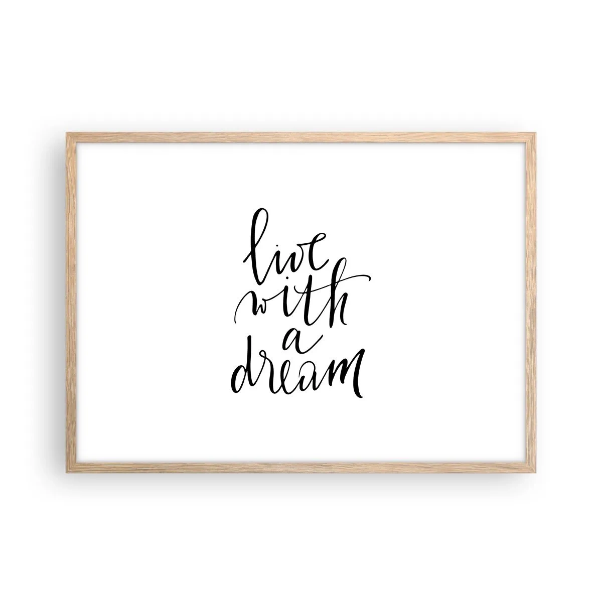 Pôster com moldura de carvalho claro - Of course - 70x50 cm