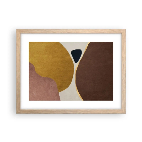 Pôster com moldura de carvalho claro - Abstração – um lugar no espaço - 40x30 cm