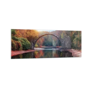 Quadro em vidro - Do outro lado do espelho - 140x50 cm
