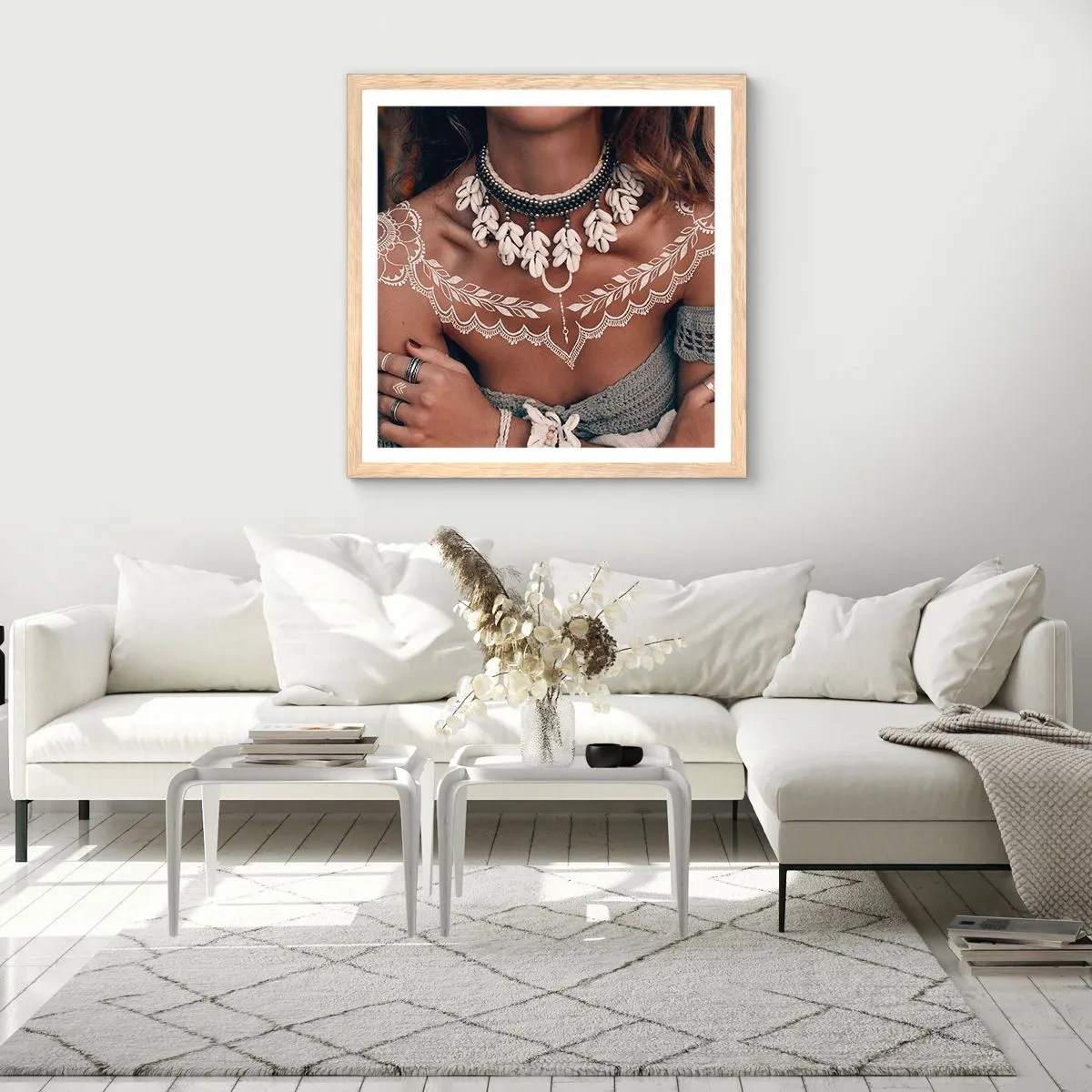 Pôster com moldura de carvalho claro - Talismãs, rituais de feminilidade - 60x60 cm