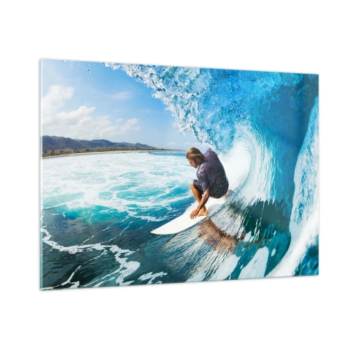 Quadro em vidro - Dançando com as ondas - 100x70 cm