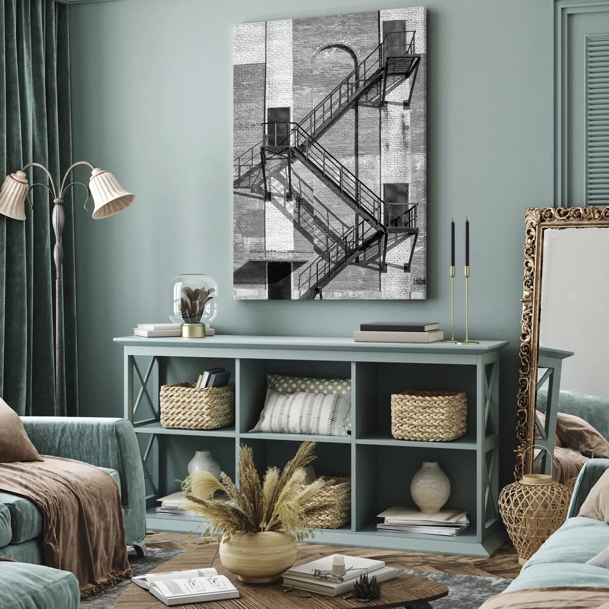 Quadro em tela - Estilo industrial - 50x70 cm