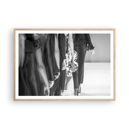 Pôster com moldura de carvalho claro - Um desfile estiloso - 100x70 cm