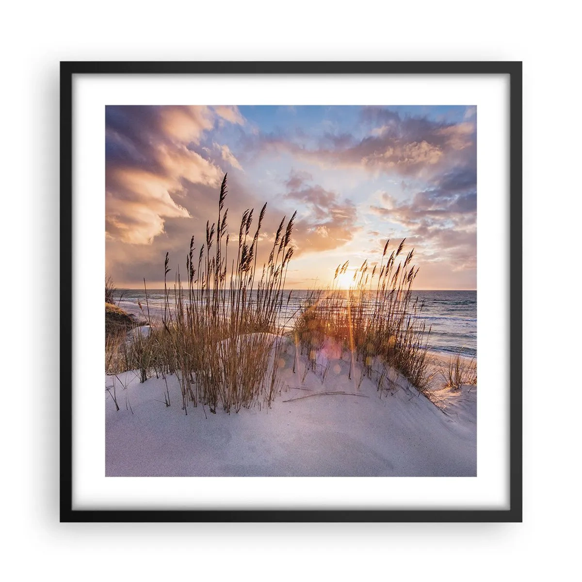 Pôster com moldura preta - Adeus ao sol e ao vento - 50x50 cm
