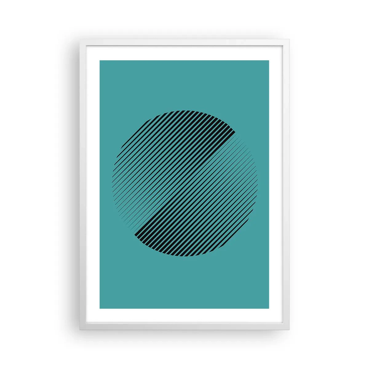 Pôster em moldura branca - Círculo – uma variação geométrica - 50x70 cm
