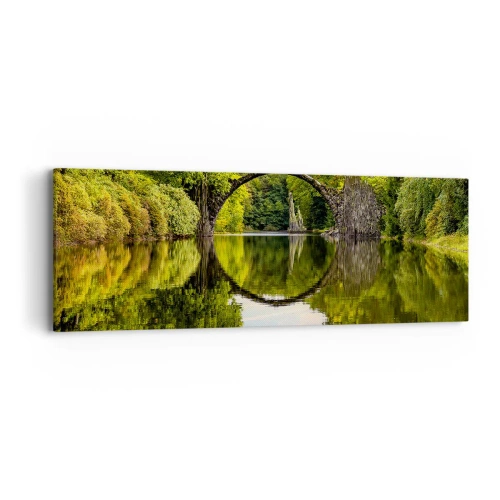 Quadro em tela - Na junção de dois mundos - 90x30 cm