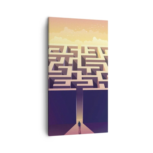 Quadro em tela - Hora de decisão - 45x80 cm