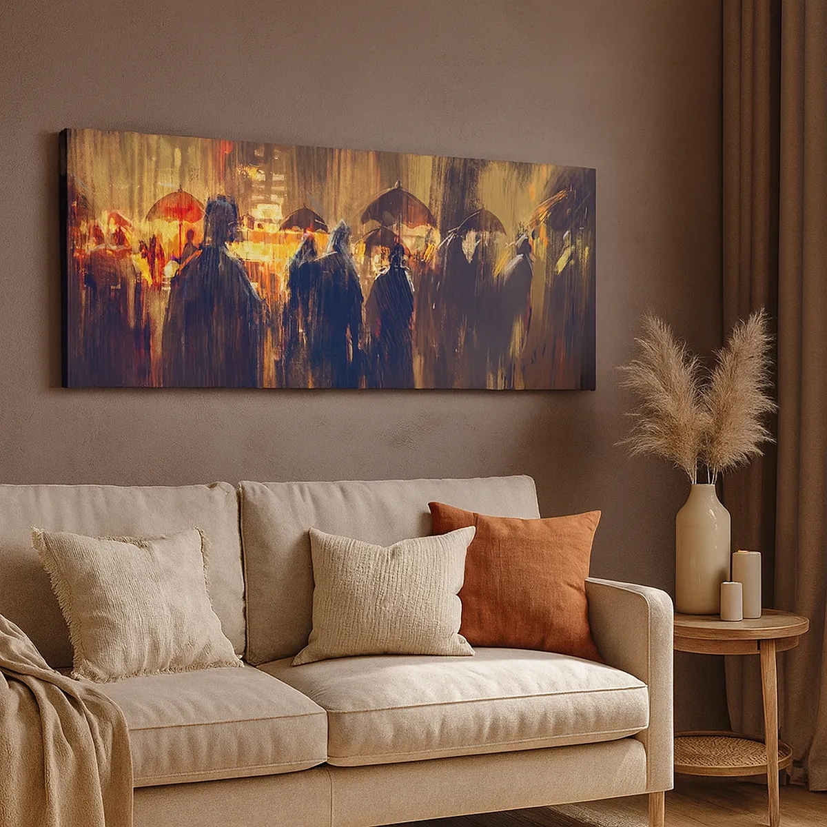 Quadro em tela - Os seguidores da chuva - 30x30 cm