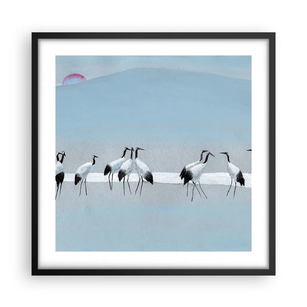 Pôster com moldura preta - Depois de um dia quente - 50x50 cm