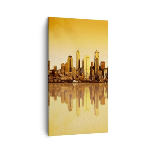 Quadro em tela - Silêncio da metrópole - 45x80 cm