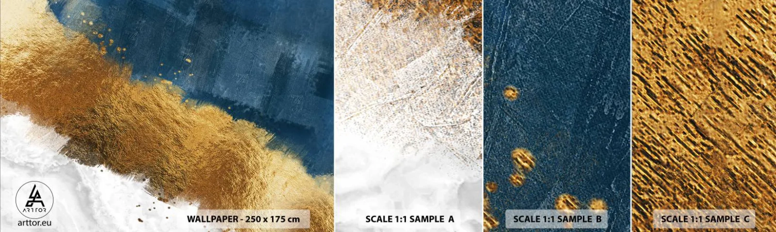 Amostra de Papel de Parede Standard Eco - As cores do verão - Art Deco, Pedaço, Moderno - 100x30 cm