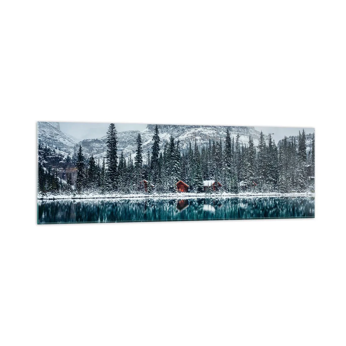 Quadro em vidro - Retiro canadense - 160x50 cm