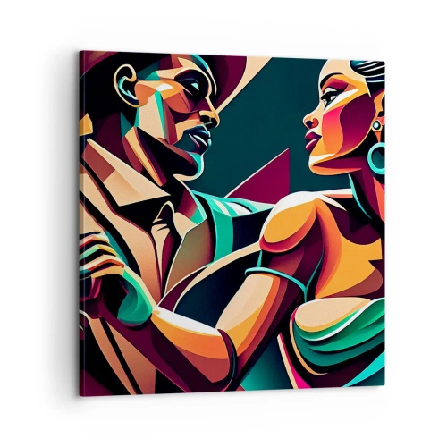 Quadro em tela - No ritmo do coração - 60x60 cm