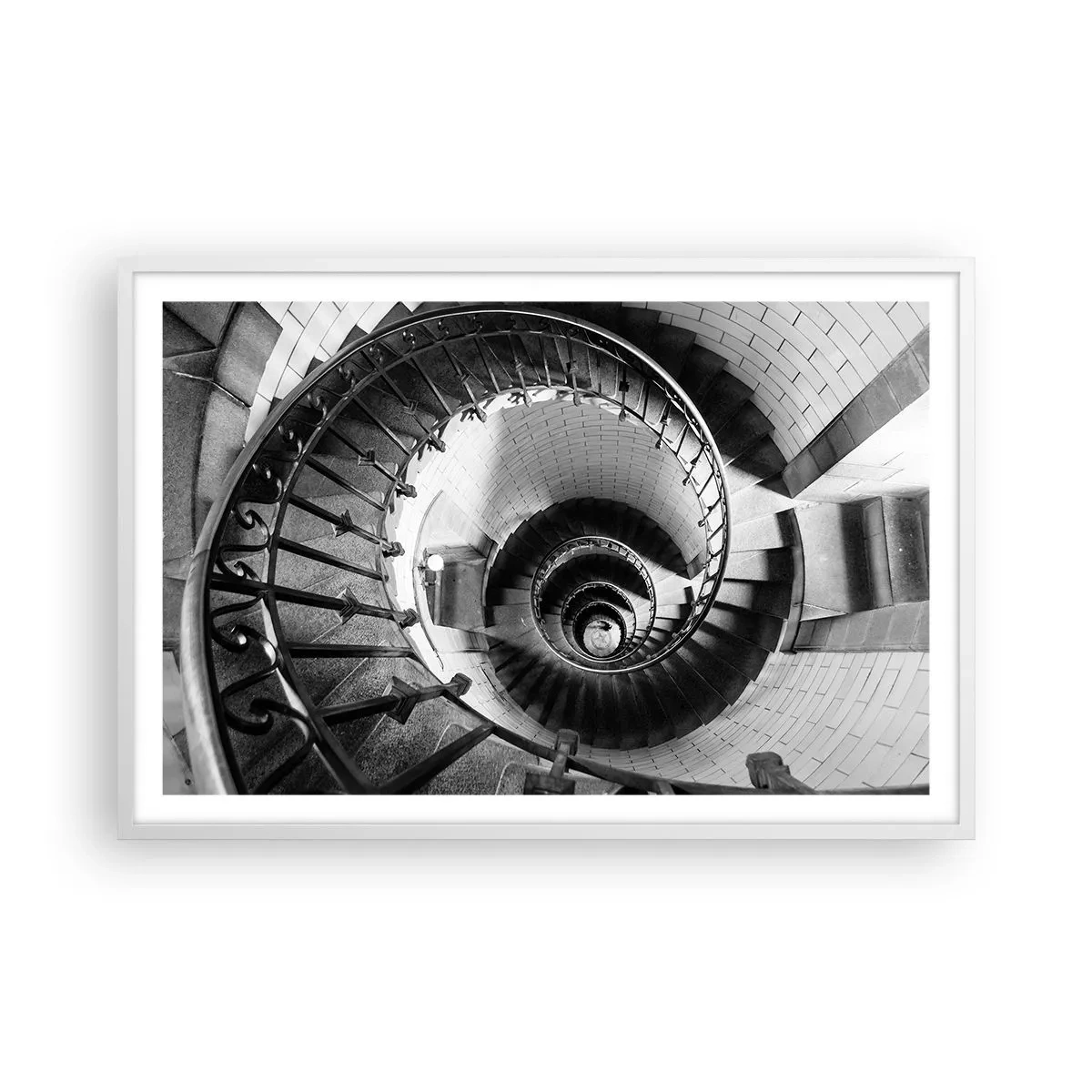 Pôster em moldura branca - Cada vez mais alto - 91x61 cm