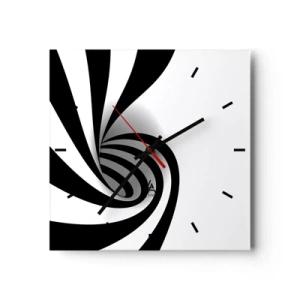 Relógio de parede - Relógio em vidro - No entanto, gira - 30x30 cm
