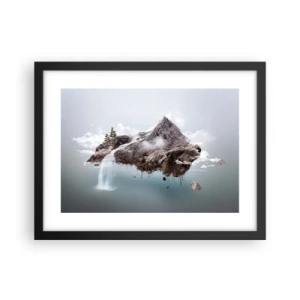 Pôster com moldura preta - Pelos olhos de um surrealista - 40x30 cm