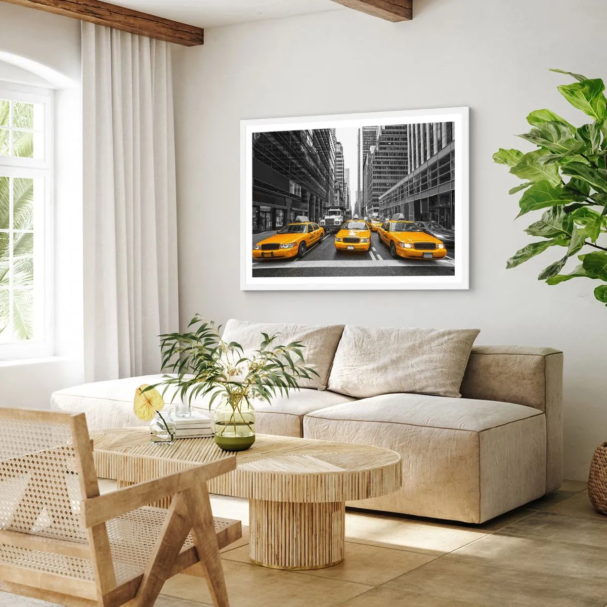 Pôster em moldura branca - Somos a cor da cidade - 40x30 cm