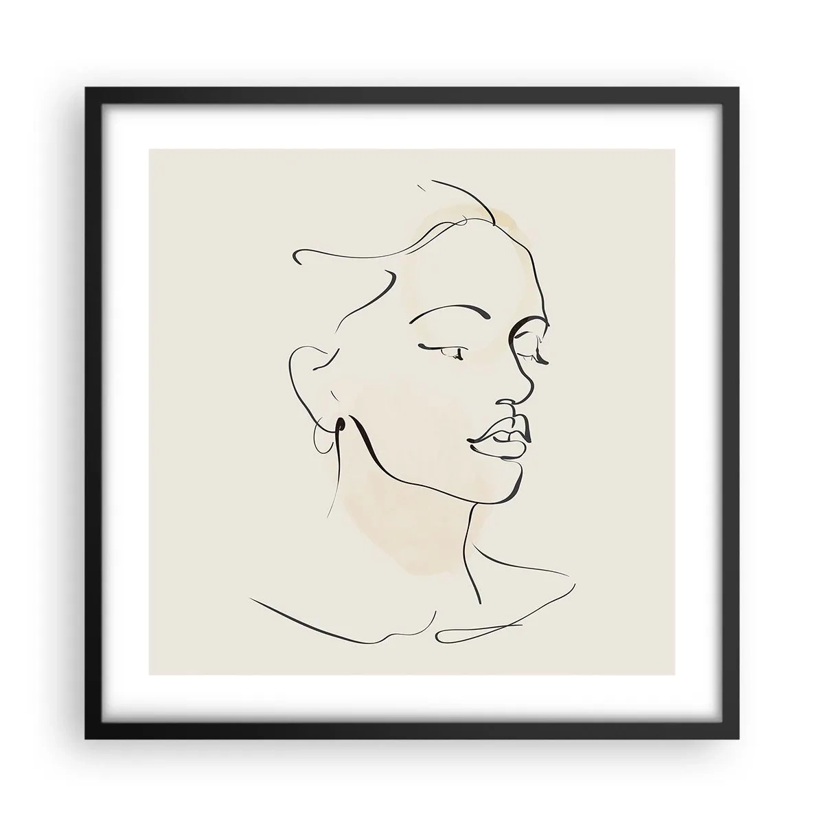 Pôster com moldura preta - Uma certa linha - 50x50 cm