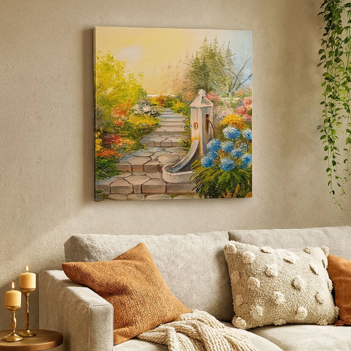 Quadro em tela - Em pleno florescimento - 30x30 cm