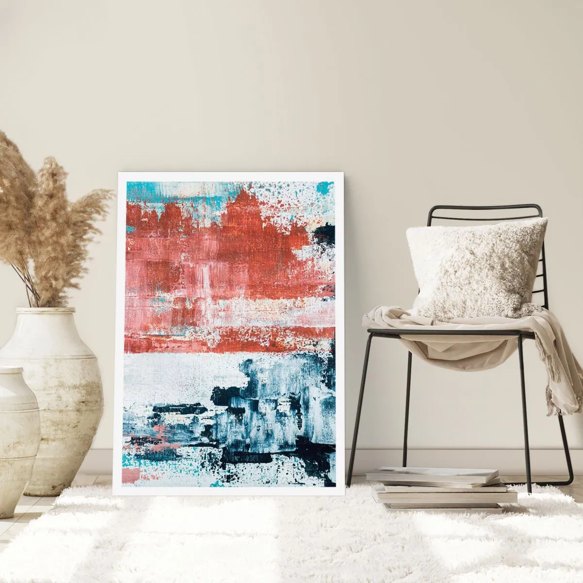 Pôster - Meio a meio abstrato - 61x91 cm