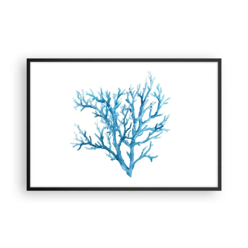 Pôster com moldura preta - Filigrana náutica - 91x61 cm