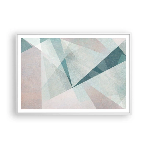 Pôster em moldura branca - Calmo, embora dinâmico - 100x70 cm