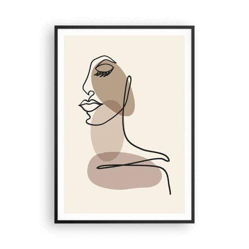 Pôster com moldura preta - Uma certa linha de beleza - 70x100 cm