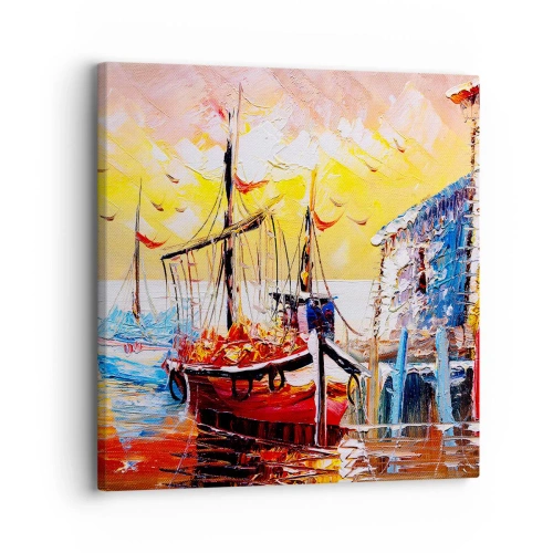 Quadro em tela - Feliz retorno - 30x30 cm