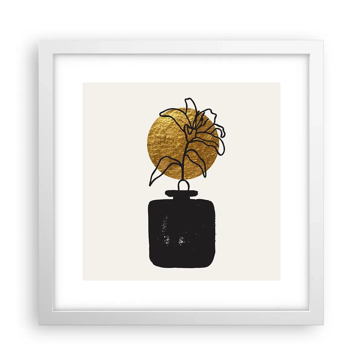 Pôster em moldura branca - A beleza vale seu peso em ouro - 30x30 cm