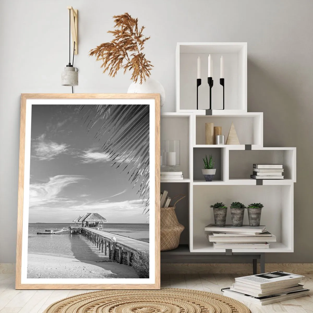 Pôster com moldura de carvalho claro - Memória ou sonho? - 50x70 cm