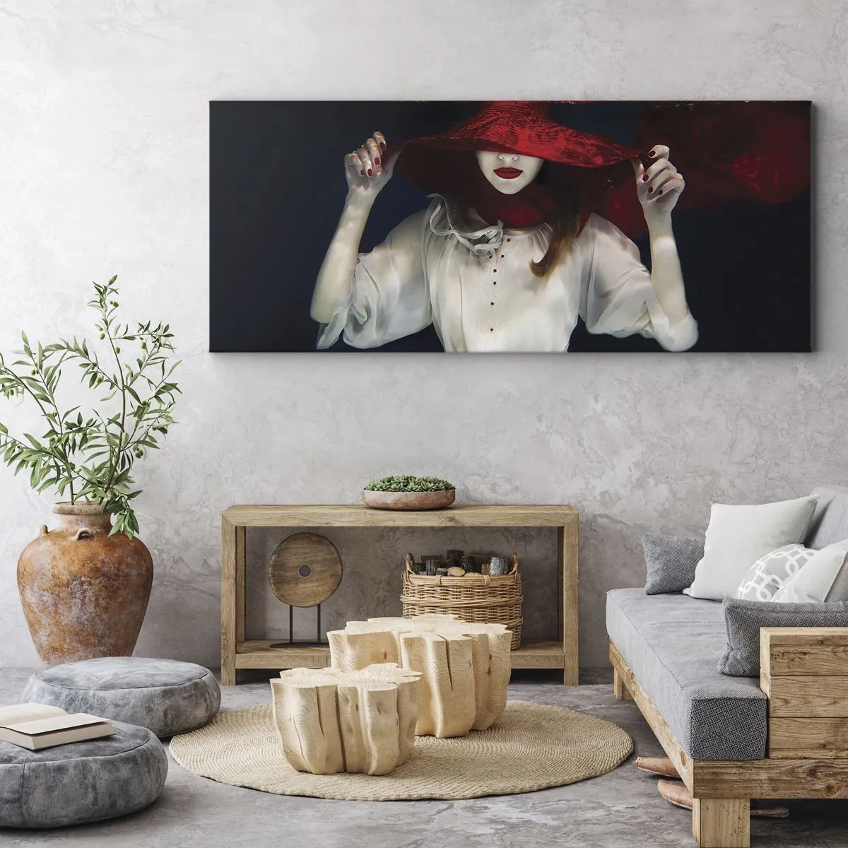 Quadro em tela - Demônio do Pântano - 100x40 cm