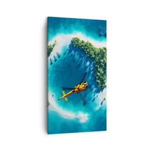 Quadro em tela - Compre uma ilha para si - 45x80 cm