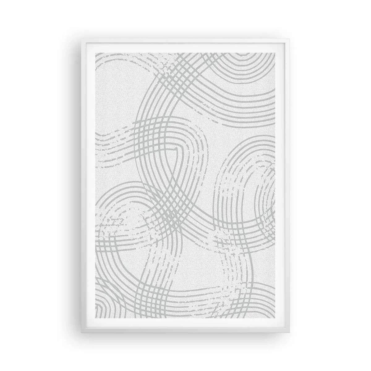 Pôster em moldura branca - Não existe caminho reto - 70x100 cm