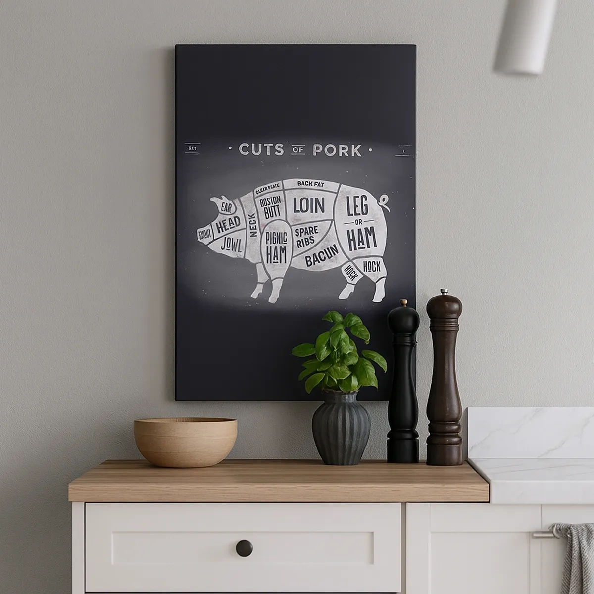 Quadro em tela - Cartilha do talhante - 50x70 cm