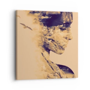 Quadro em tela - Linda por natureza - 30x30 cm