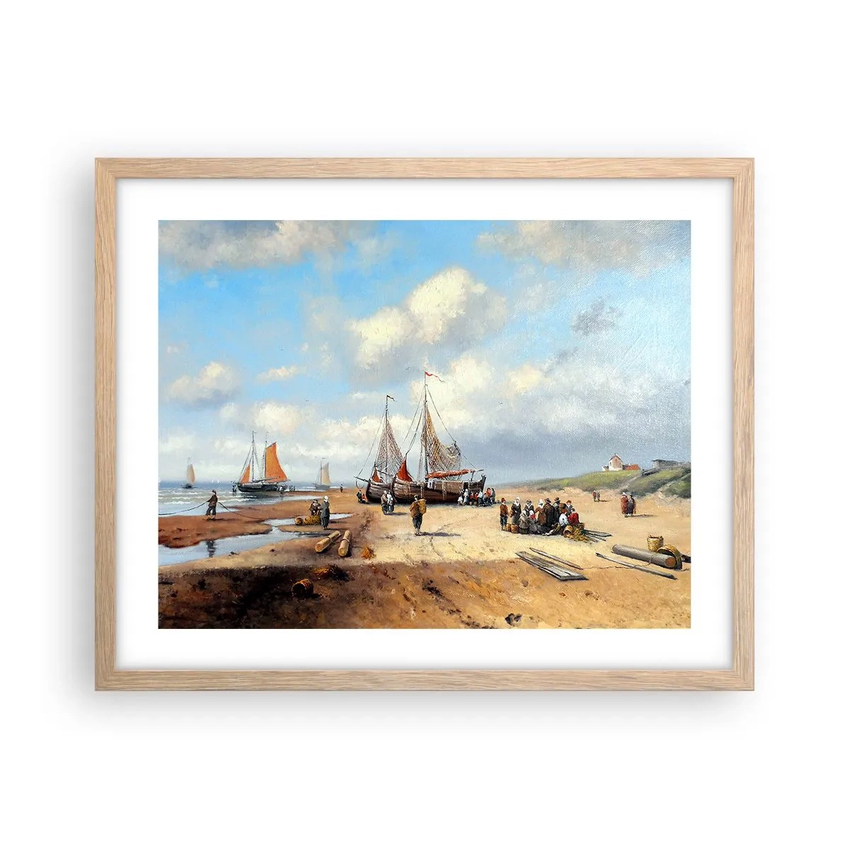 Pôster com moldura de carvalho claro - Pós-caça bem-sucedida - 50x40 cm