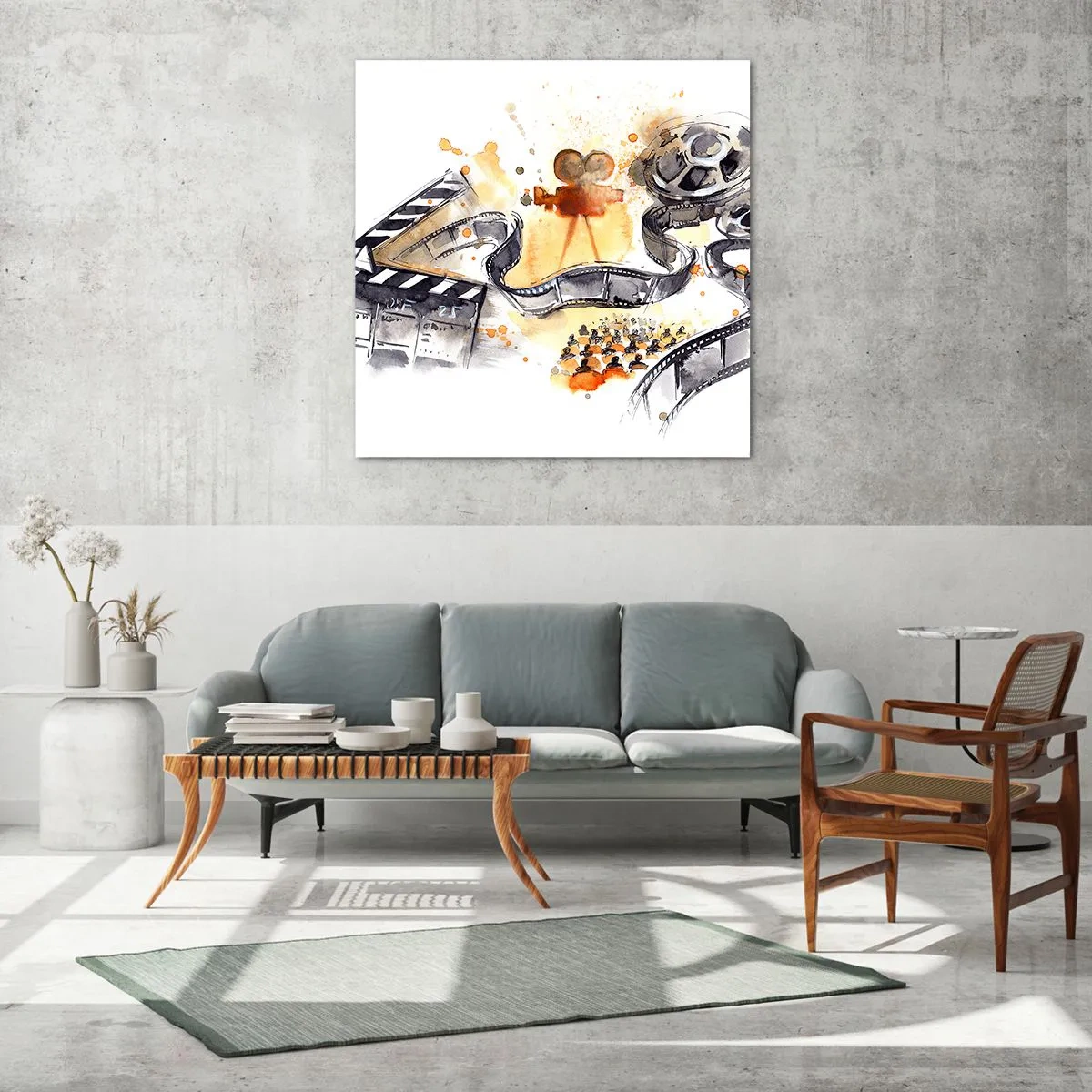 Quadro em vidro - Na terra dos sonhos - 60x60 cm