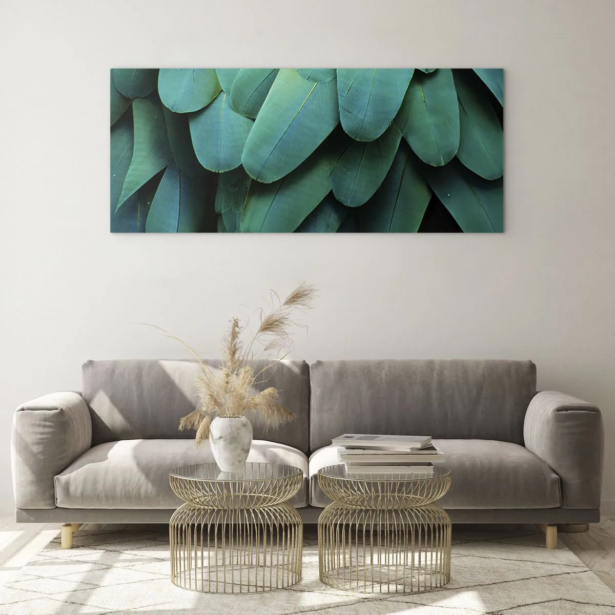 Quadro em vidro - Precisão de papagaio - 100x40 cm
