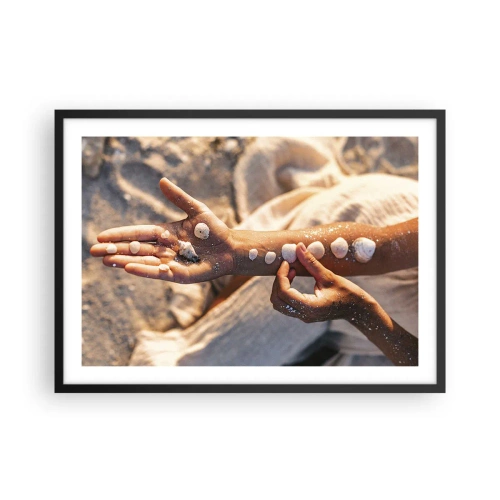 Pôster com moldura preta - Beleza na ponta dos dedos - 70x50 cm