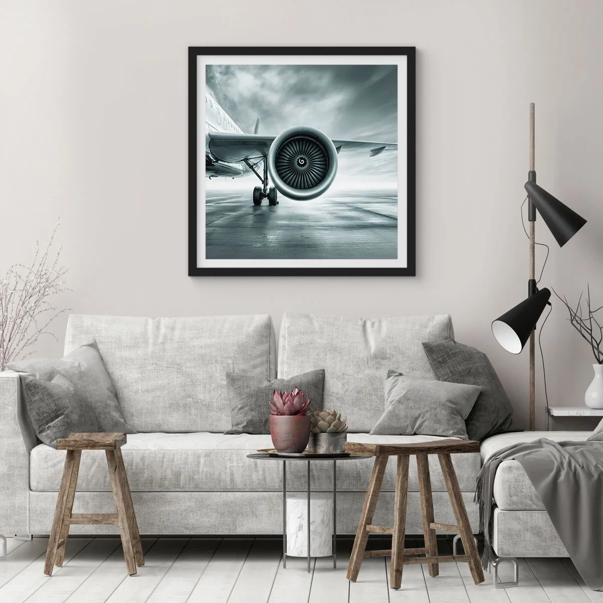 Pôster com moldura preta - Há poder! - 40x40 cm