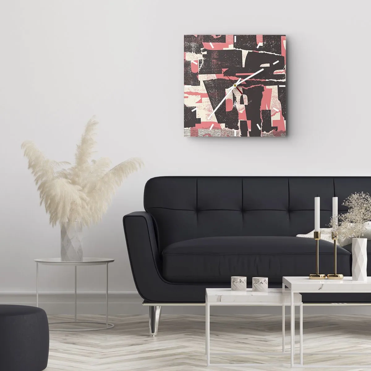 Relógio de parede - Relógio em vidro - Todo esse barulho - 30x30 cm