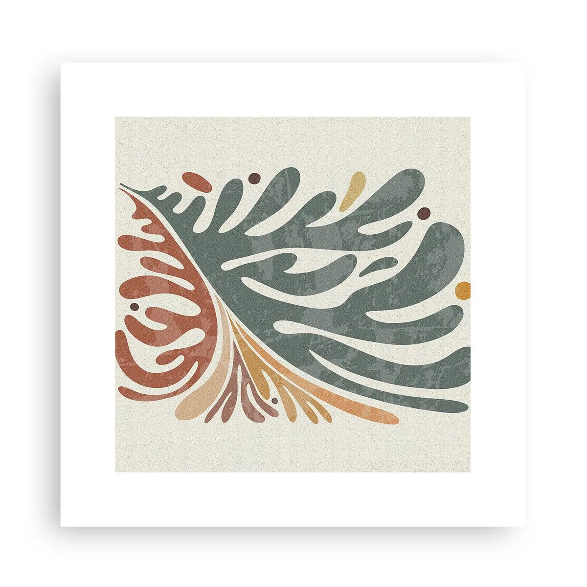 Pôster - Folha multicolorida - 30x30 cm