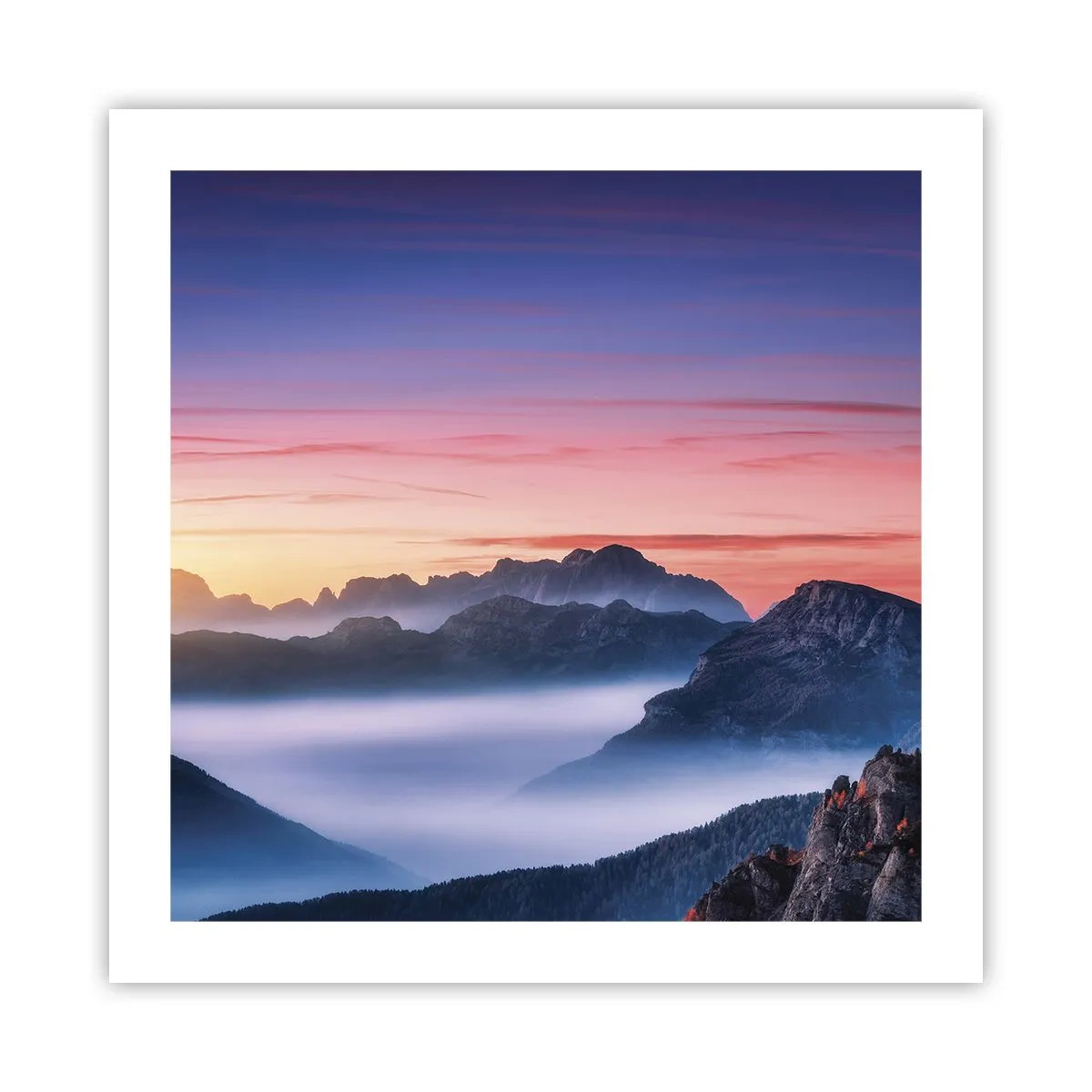 Pôster - Acima dos vales - 50x50 cm